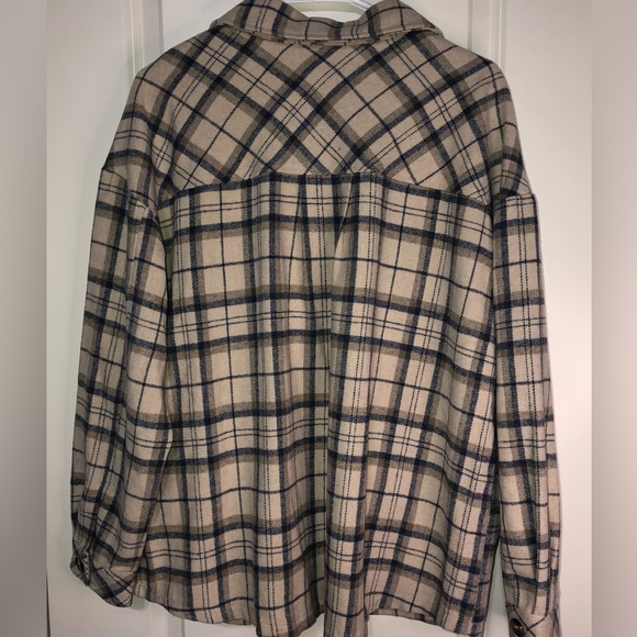 Mittoshop Plaid Flannel Shacket Jacket Size Large New - Picture 5 of 8